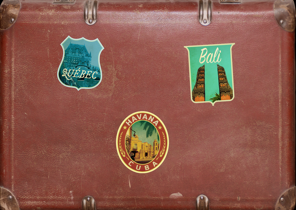 Custom Travel Sticker Pack, Vintage-Style Decals
