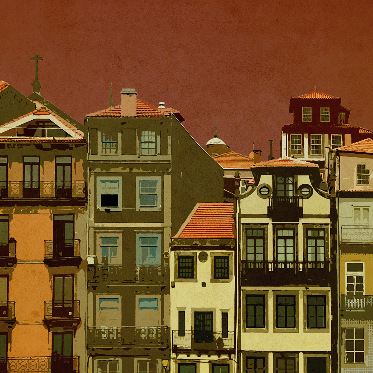 Porto Art Print: Vintage Travel Poster, Minimalist Home Decor