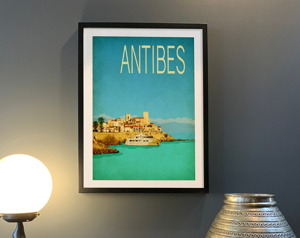 Antibes Art Print,  Vintage Travel Poster