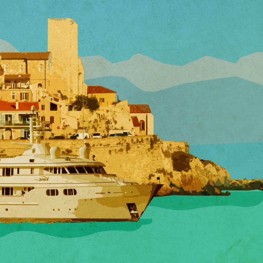 Antibes Art Print,  Vintage Travel Poster