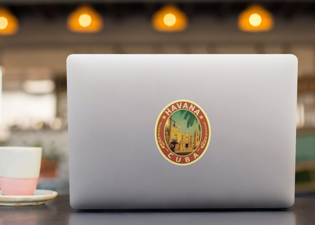 Havana Travel sticker, vintage style decal for suitcase, luggage, laptop, car or water bottle