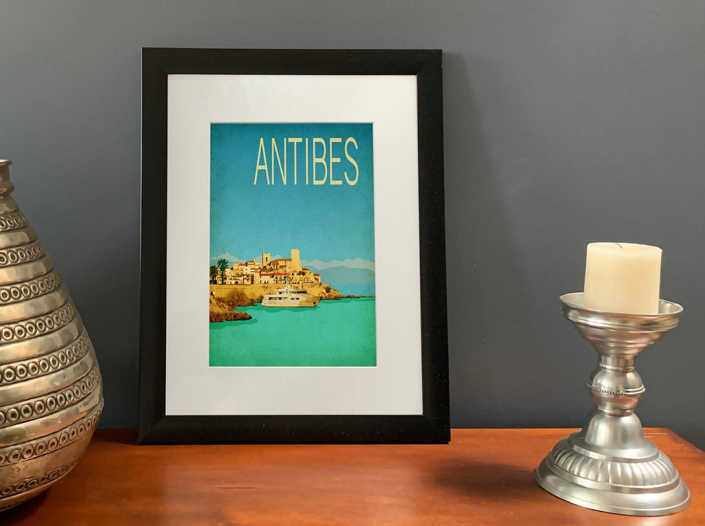 Antibes Art Print,  Vintage Travel Poster