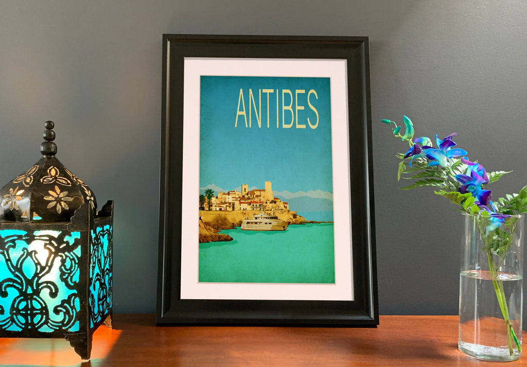 Antibes Art Print,  Vintage Travel Poster