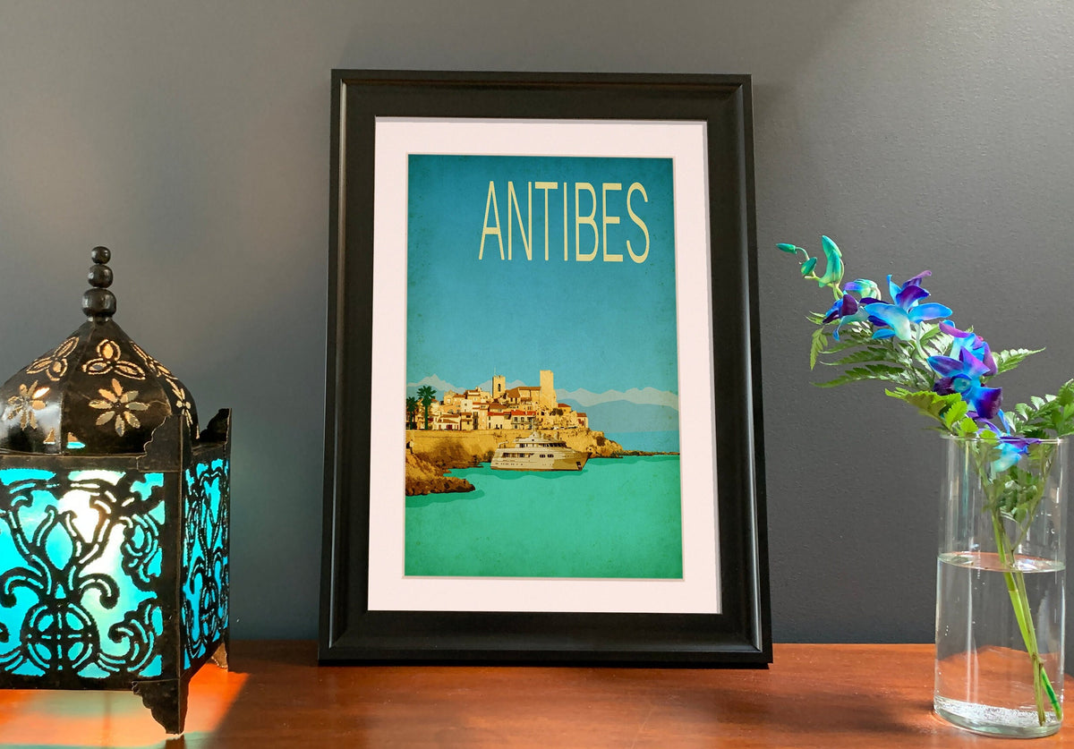 Antibes Art Print,  Vintage Travel Poster