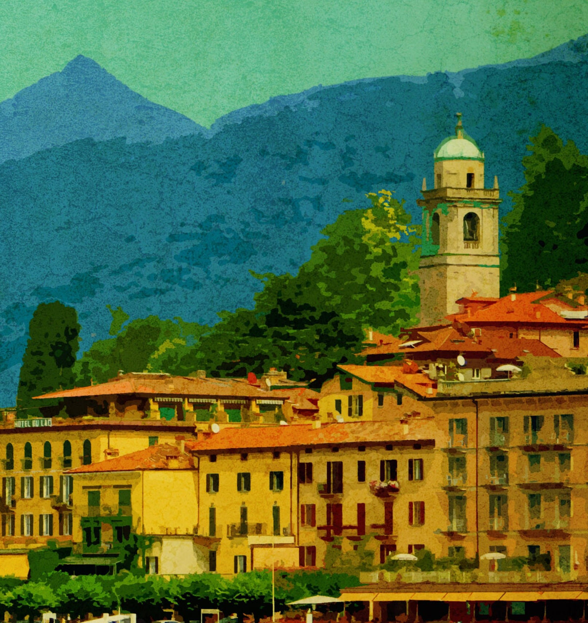 Lake Como Art Print: Vintage Italy Travel Poster