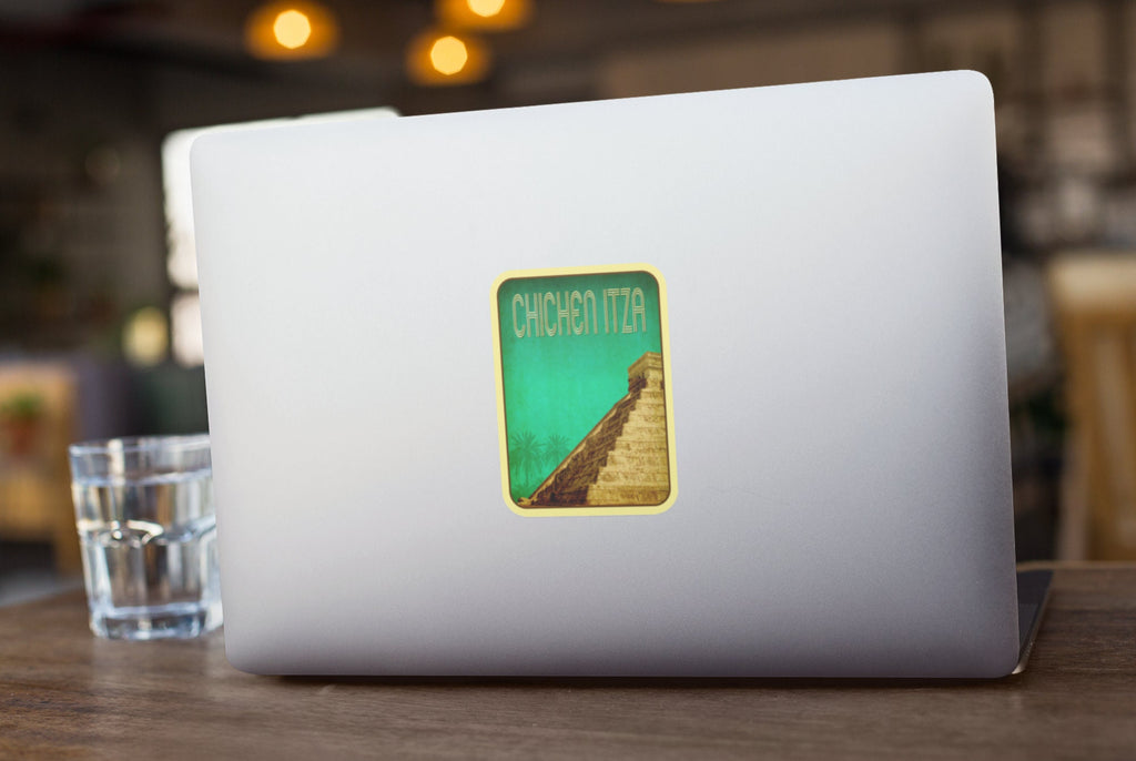 Chichen Itza Yucatan Sticker: Vintage Travel Decal