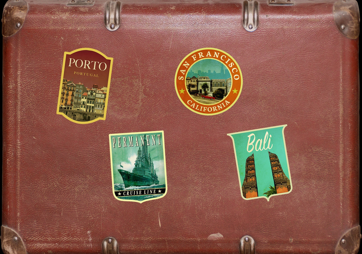 Vintage Cruise Line Sticker: Satirical Travel Decal