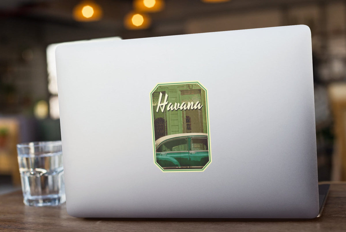 Havana Travel Sticker: Vintage-Style Luggage Decal
