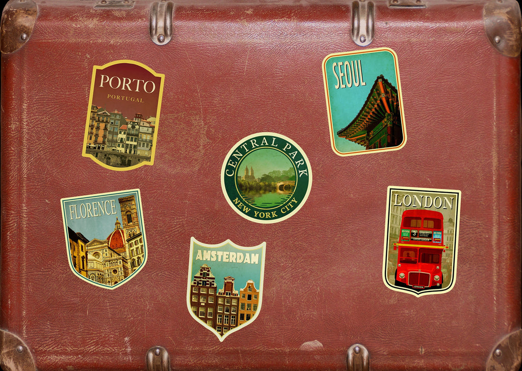 Florence Travel Sticker: Vintage-Style Luggage Decal