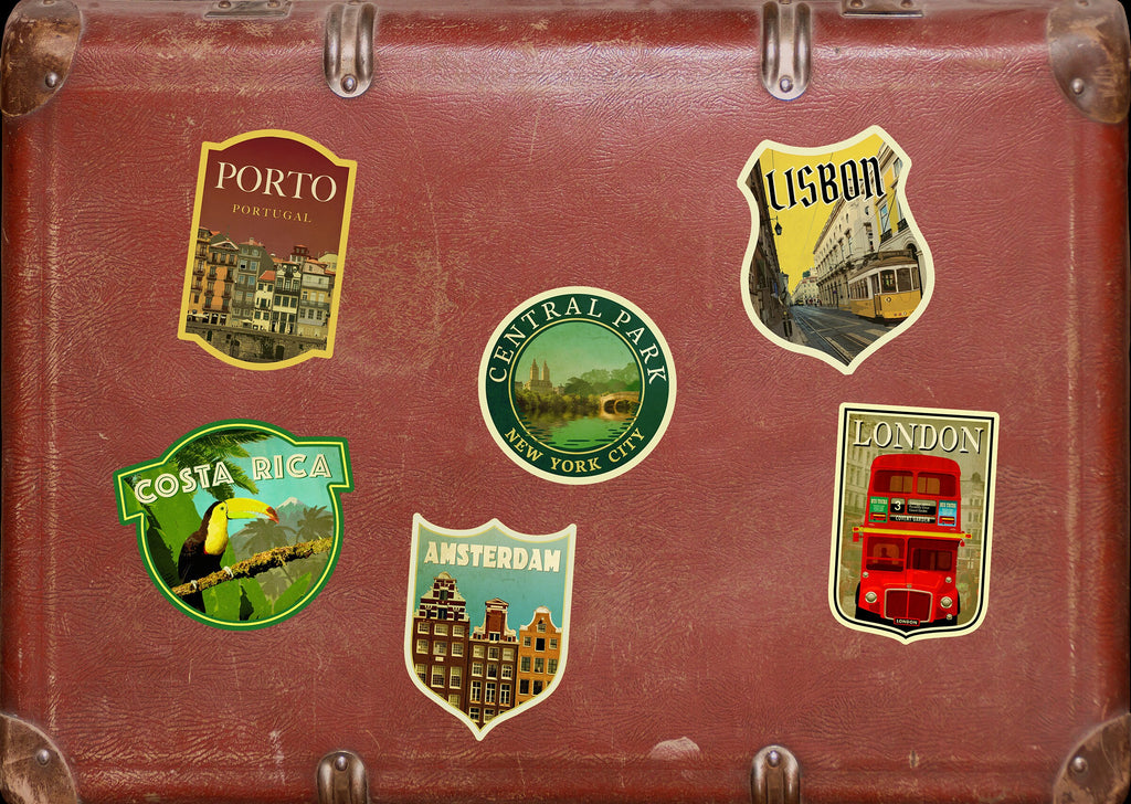 Costa Rica travel sticker, vintage style decal for suitcase, luggage, laptop or water bottle