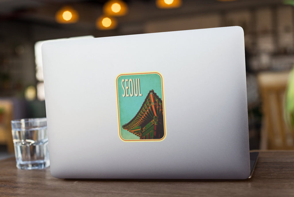 Seoul South Korea Sticker: Vintage Travel Decal