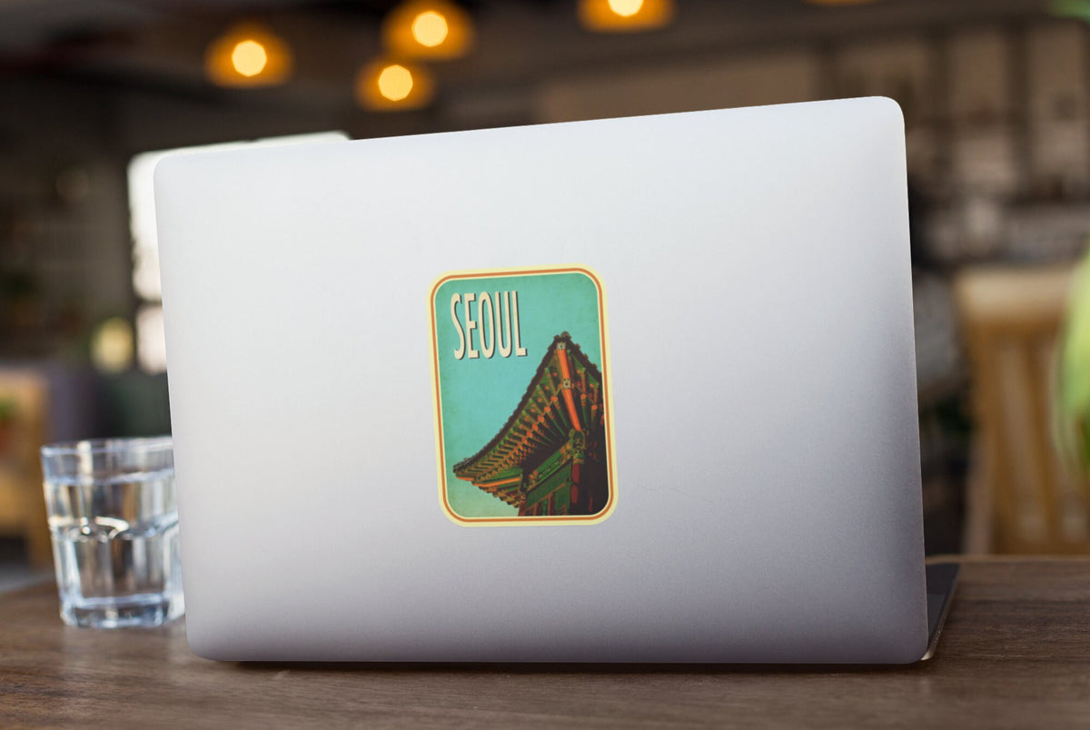 Seoul South Korea Sticker: Vintage Travel Decal