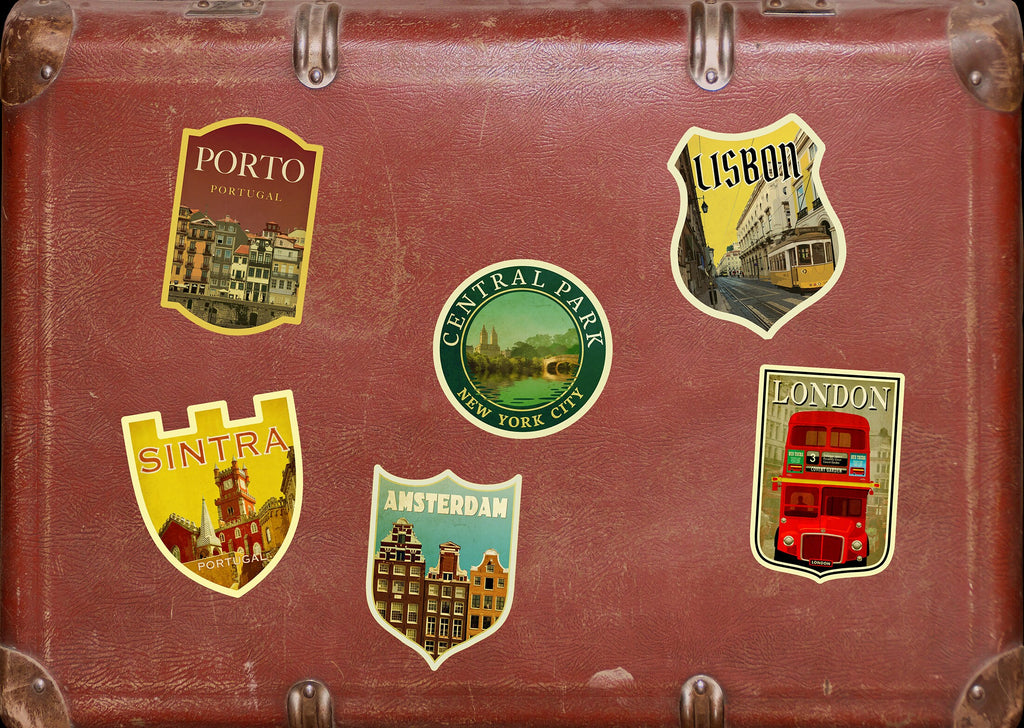 Sintra Portugal Travel Sticker: Vintage-Style Luggage Decal