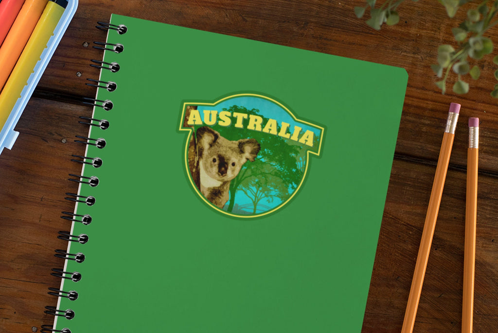 Australia travel sticker, vintage style decal for suitcase, luggage, laptop or water bottle