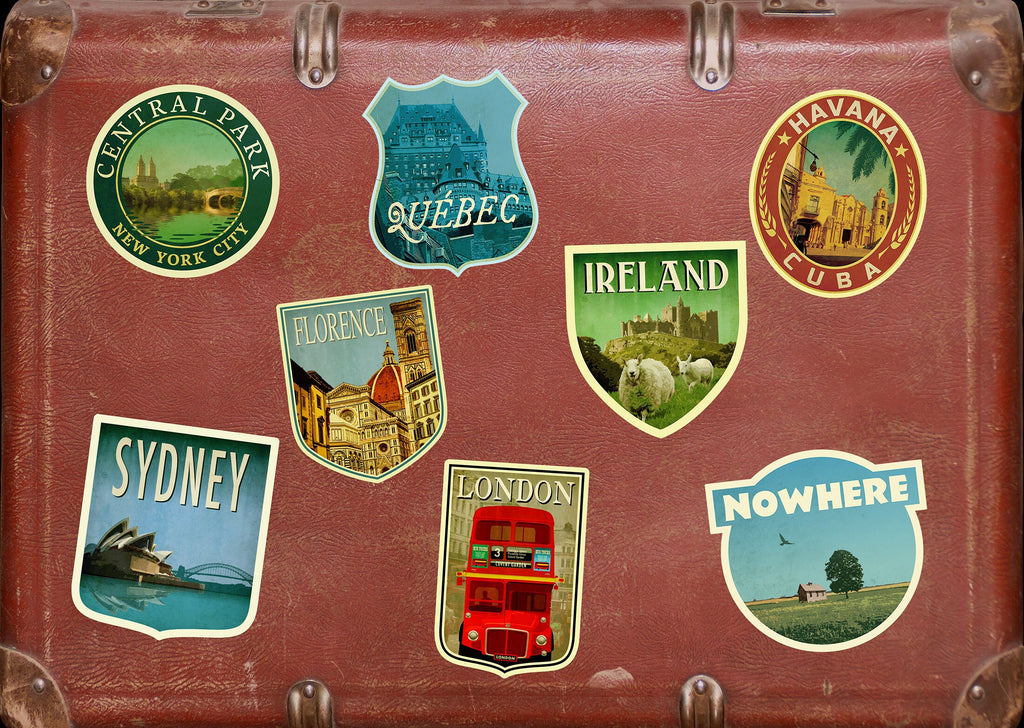Sydney Australia travel sticker, vintage style decal for suitcase, luggage, laptop or water bottle