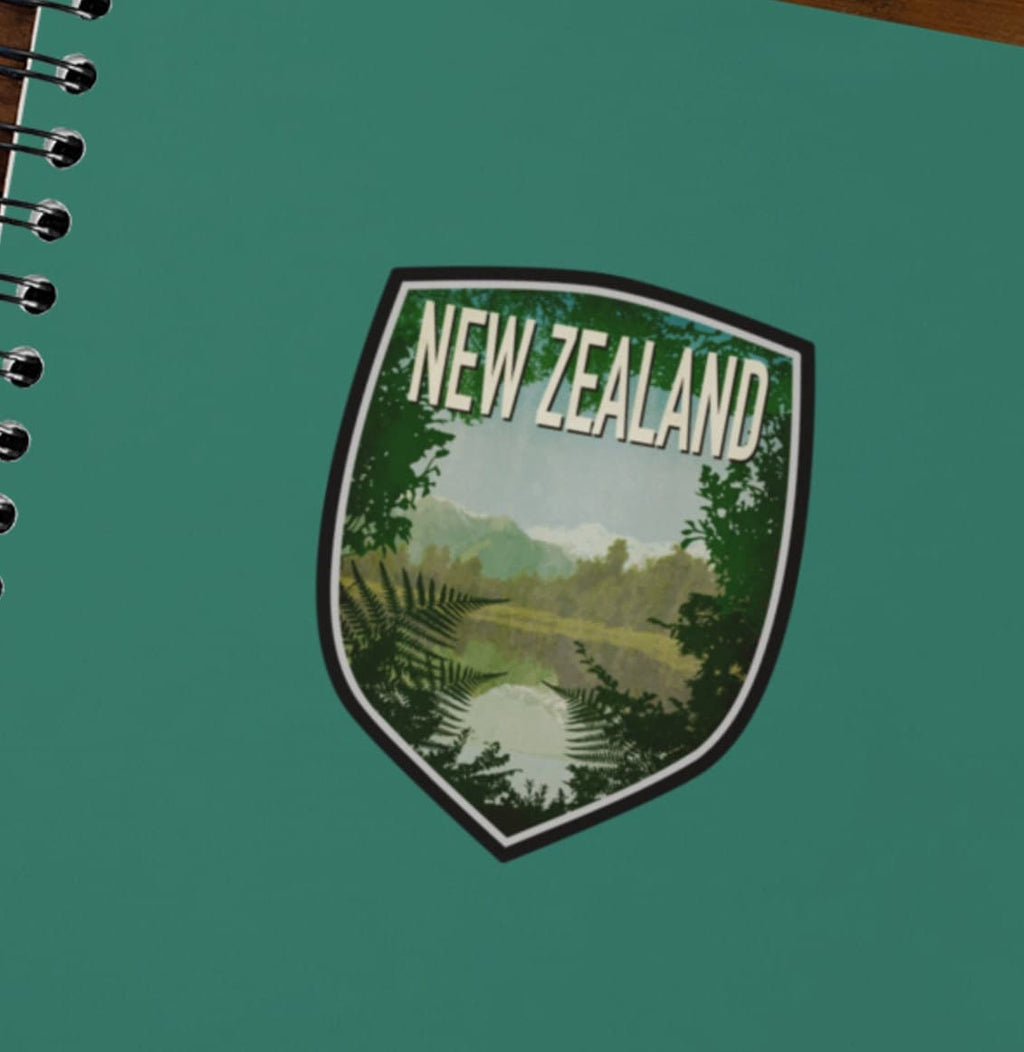 New Zealand travel sticker, vintage style decal for suitcase, luggage, laptop or water bottle