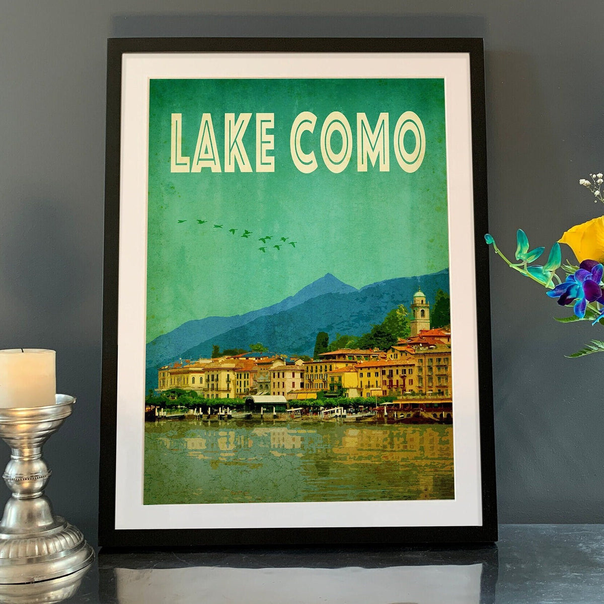 Lake Como Art Print: Vintage Italy Travel Poster