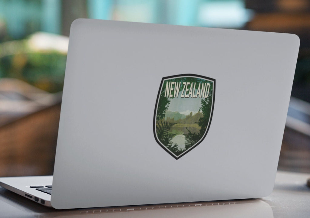 New Zealand travel sticker, vintage style decal for suitcase, luggage, laptop or water bottle