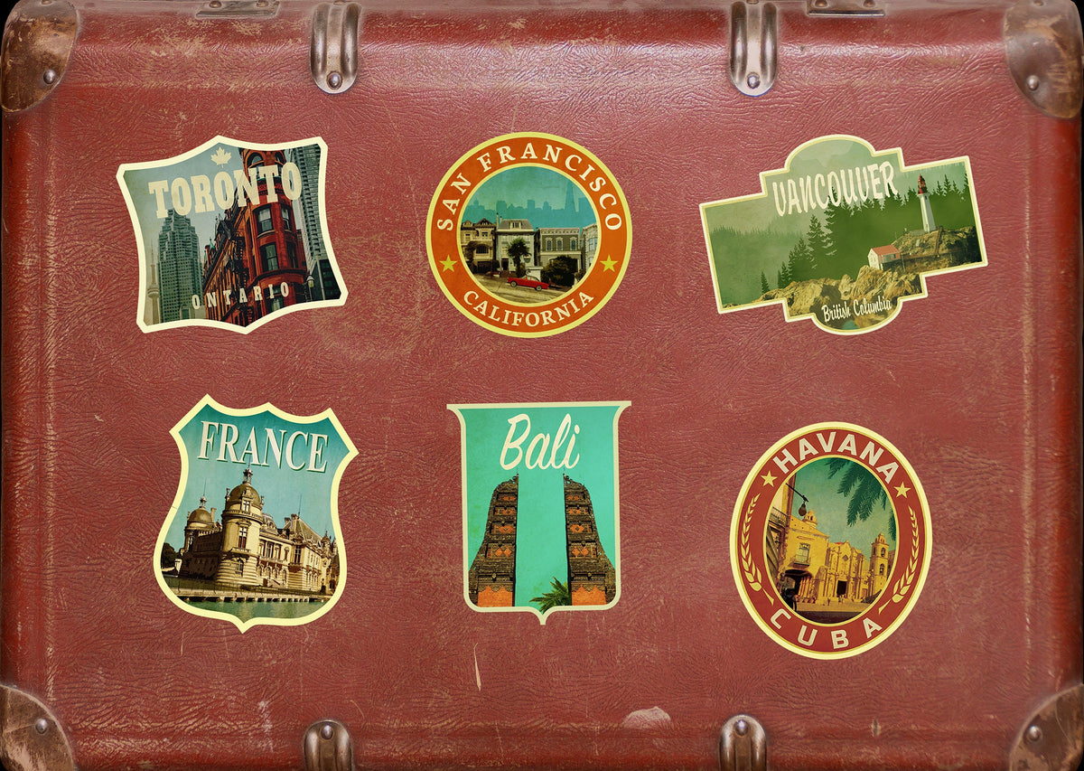 France Travel Sticker: Vintage style Chantilly Château Decal