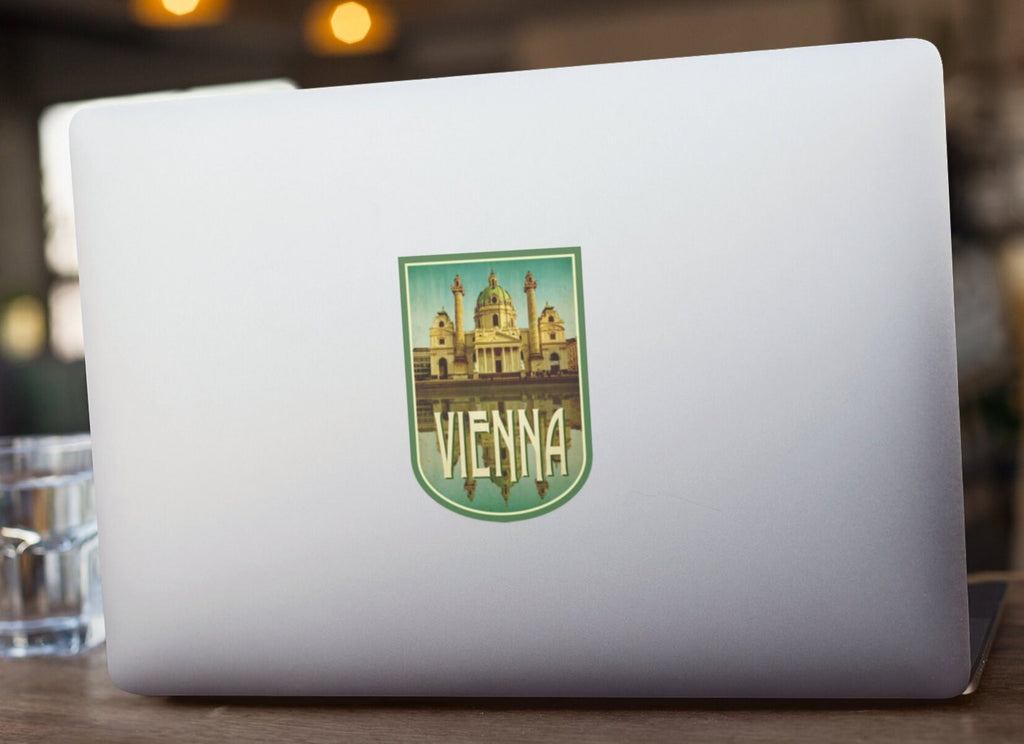 Vienna Travel Sticker: Vintage Karlskirche Decal