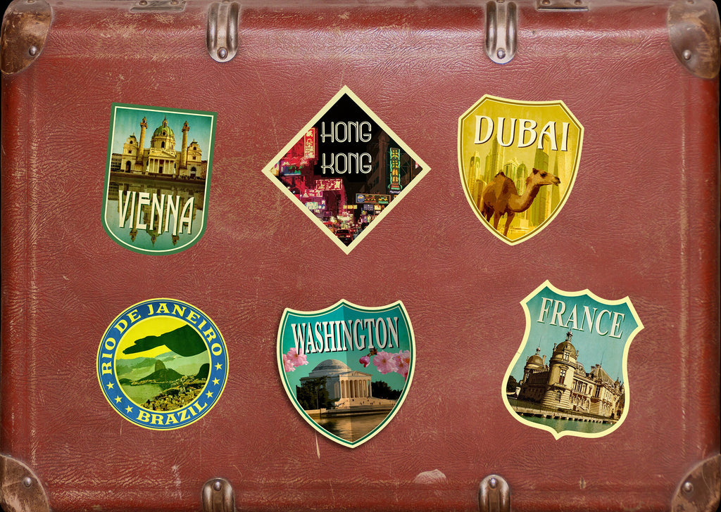 Rio de Janeiro Travel Sticker: Vintage Brazil Luggage Decal