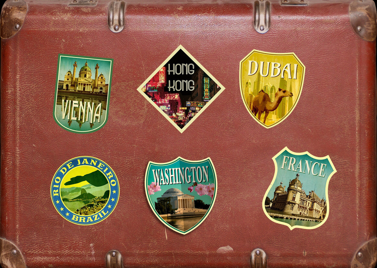 Rio de Janeiro Travel Sticker: Vintage Brazil Luggage Decal