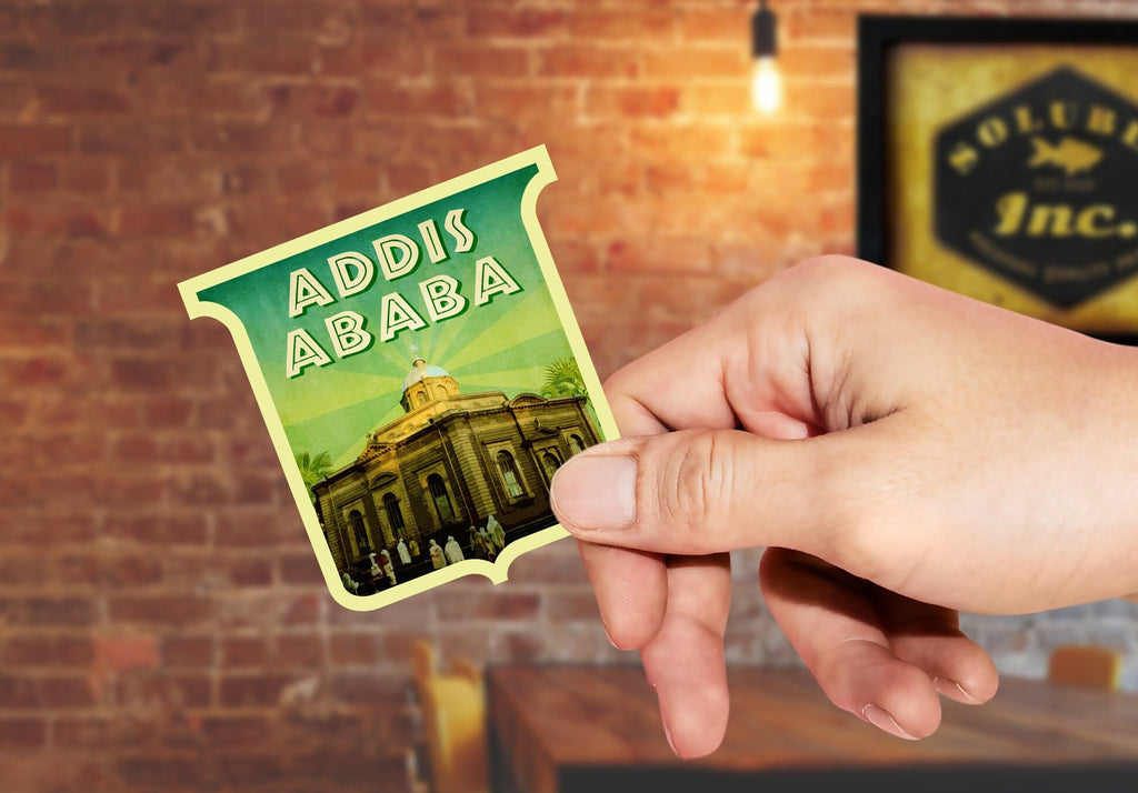 Addis Ababa Sticker: Vintage Ethiopia Travel Decal