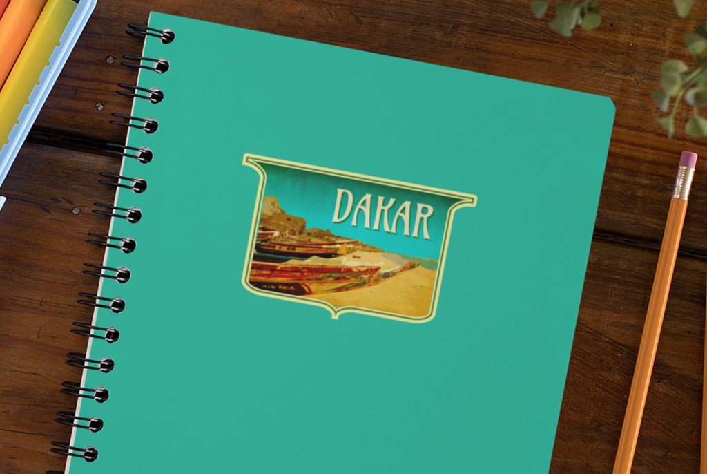 Dakar Senegal travel sticker, vintage style decal for suitcase, luggage, laptop or water bottle