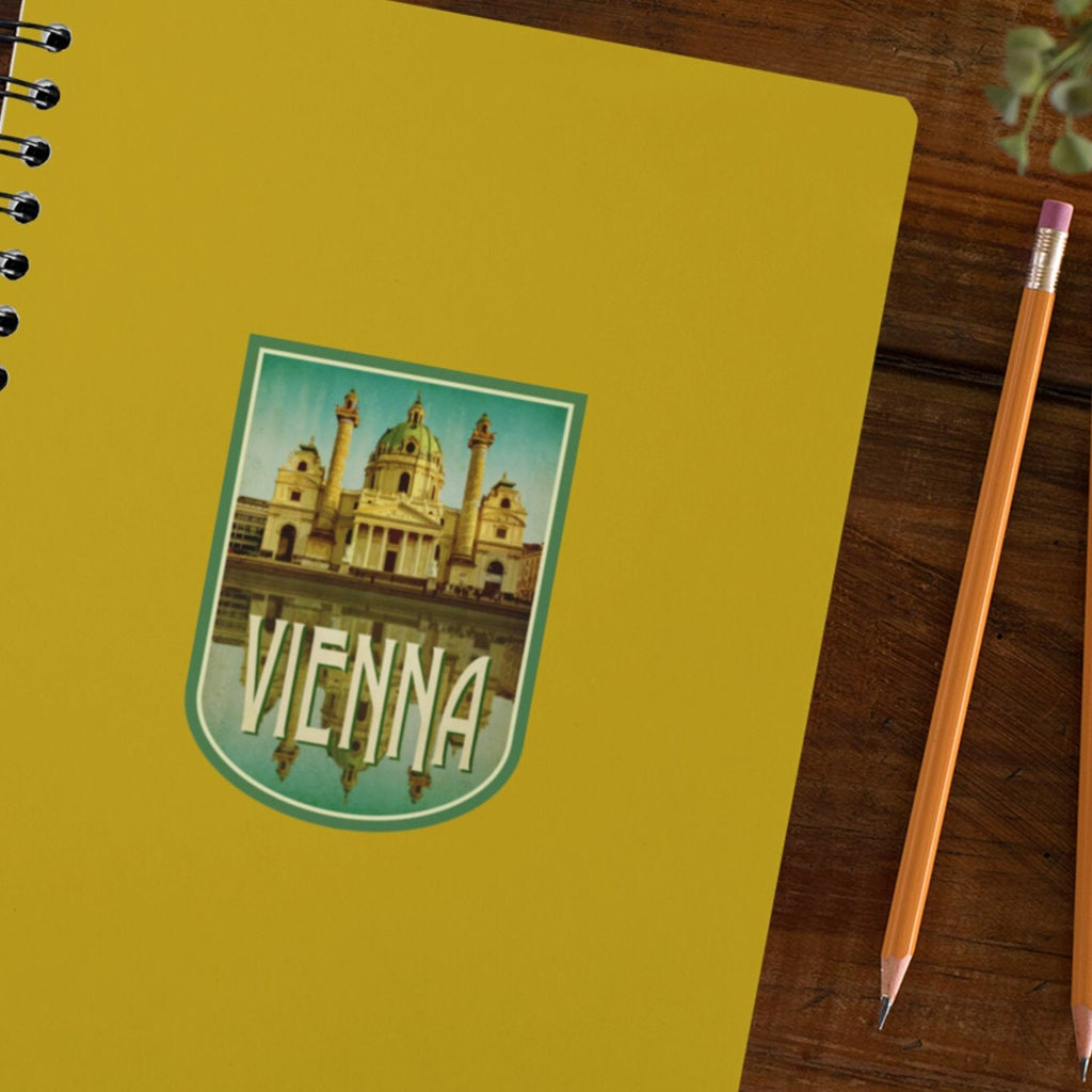 Vienna Travel Sticker: Vintage Karlskirche Decal