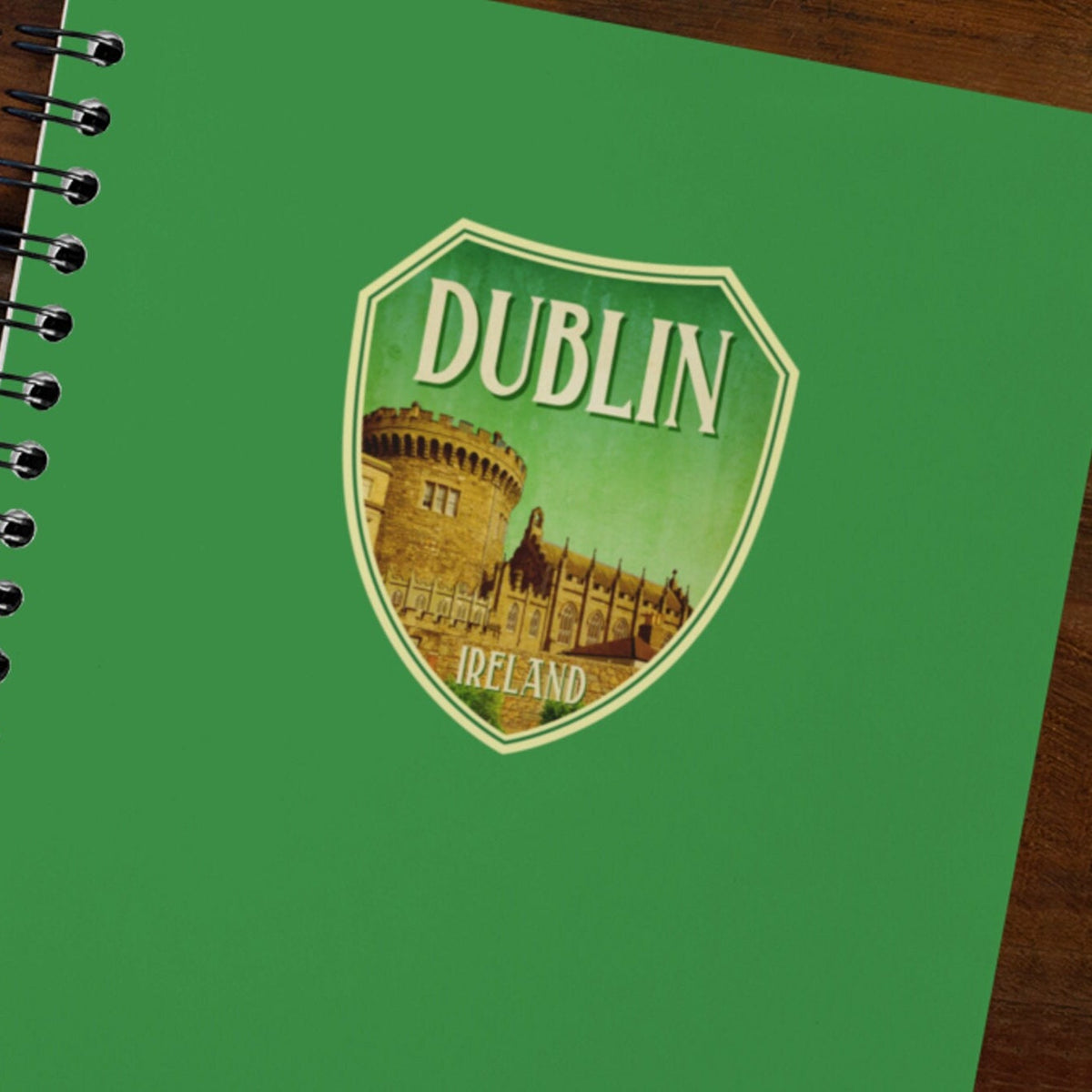 Dublin Ireland Travel Sticker: Vintage Suitcase Decal