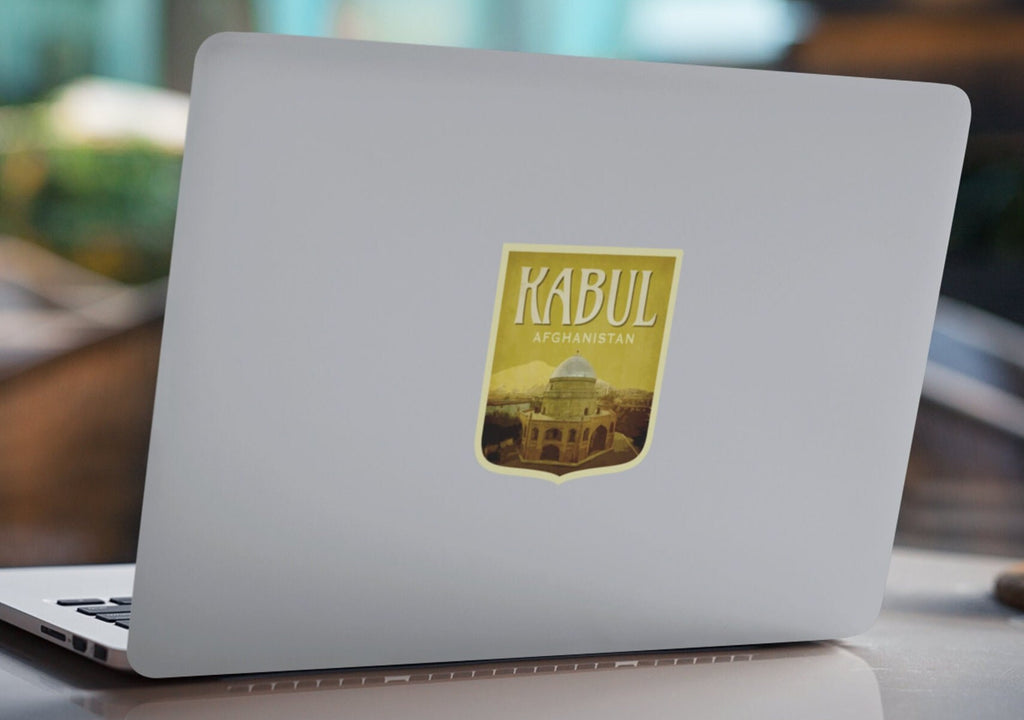 Kabul travel sticker, vintage style decal for suitcase, luggage, laptop or water bottle