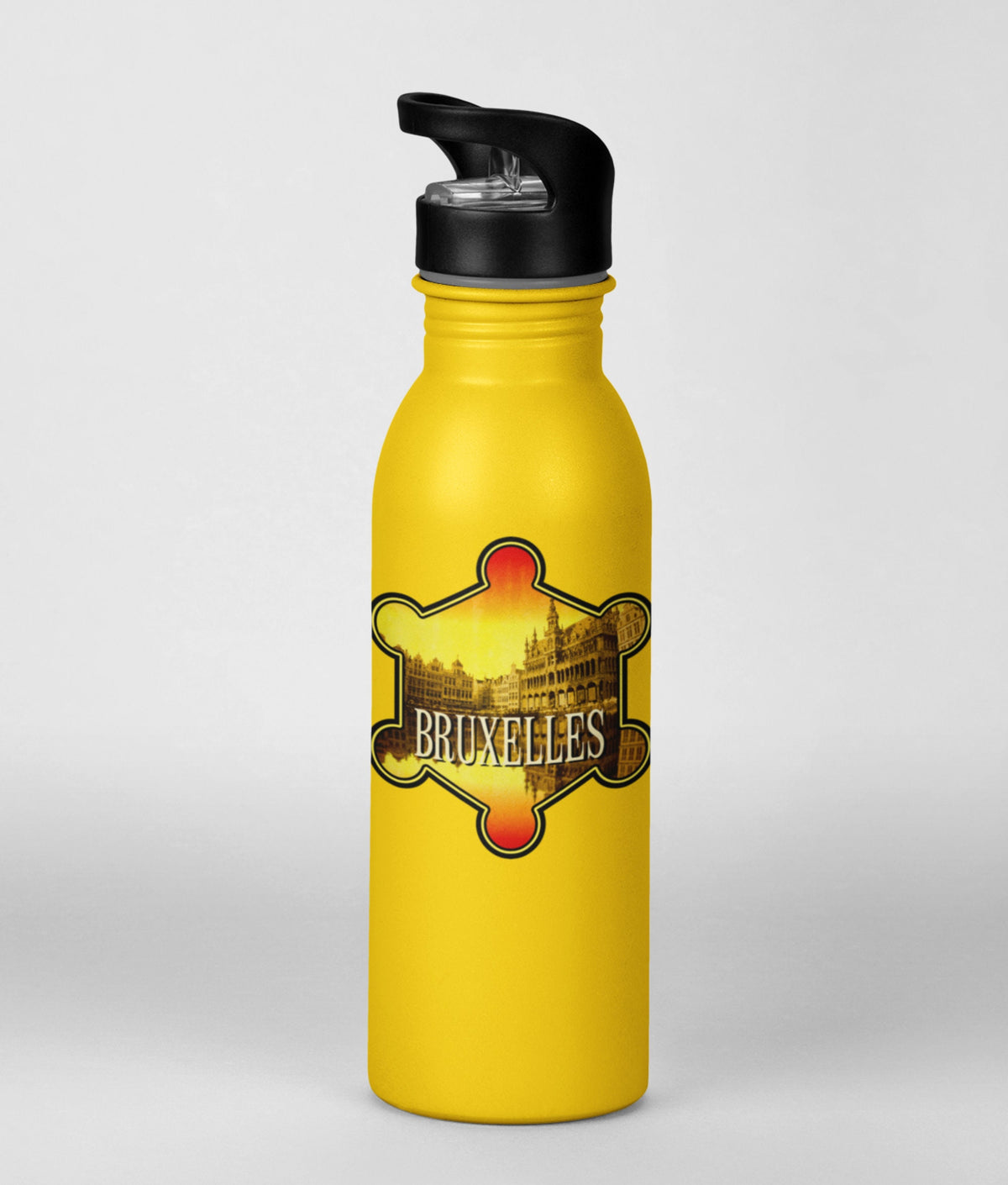 Brussels Travel Sticker: Vintage Suitcase, Laptop Decal
