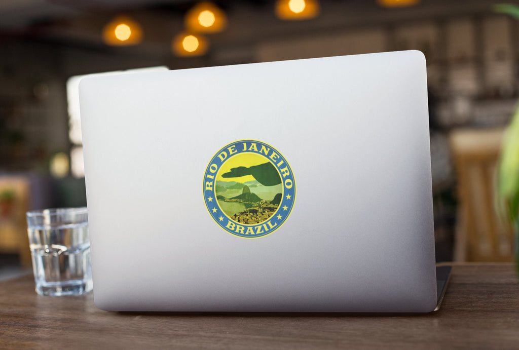 Rio de Janeiro Travel Sticker: Vintage Brazil Luggage Decal
