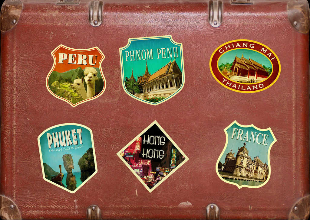 Phuket Thailand travel sticker, vintage style decal for suitcase, luggage, laptop or water bottle