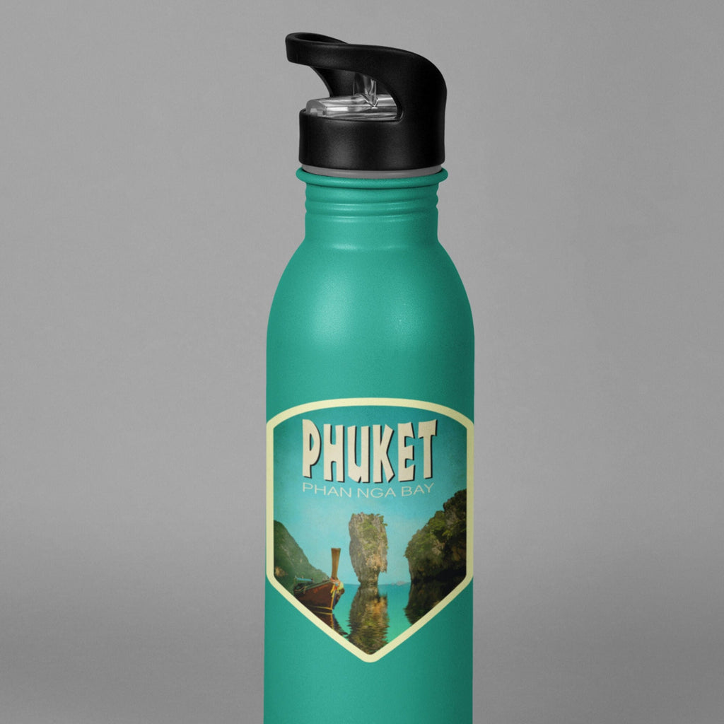 Phuket Thailand travel sticker, vintage style decal for suitcase, luggage, laptop or water bottle