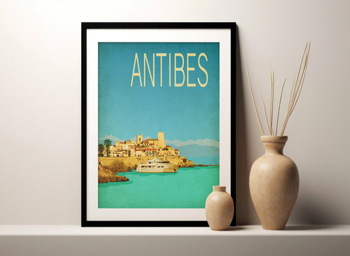 Antibes Art Print,  Vintage Travel Poster