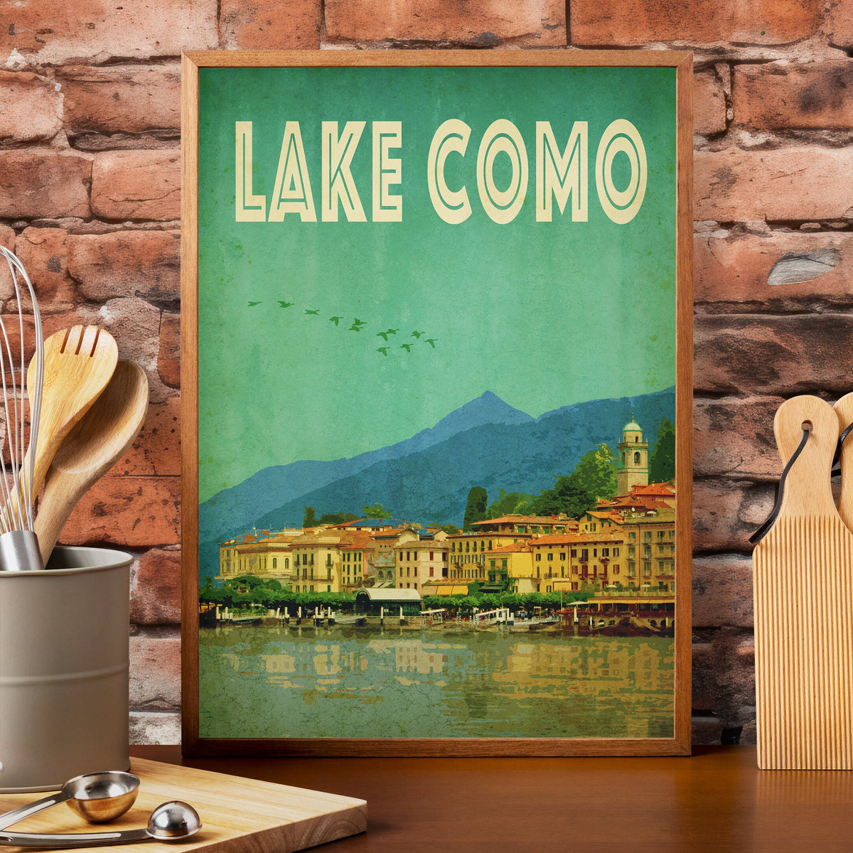 Lake Como Art Print: Vintage Italy Travel Poster