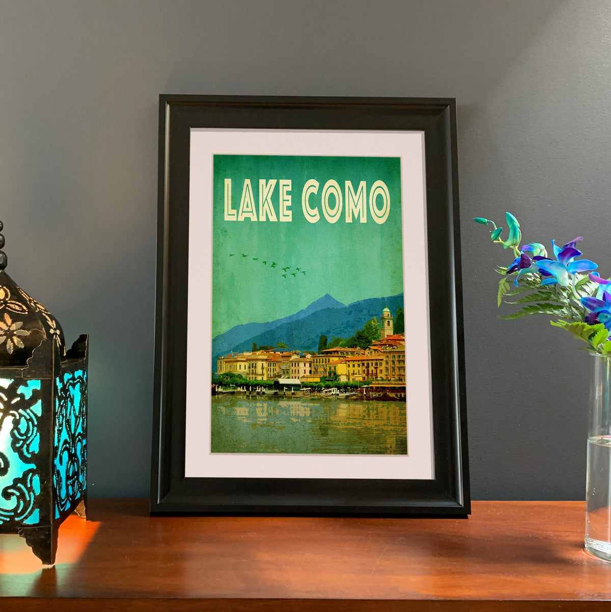 Lake Como Art Print: Vintage Italy Travel Poster