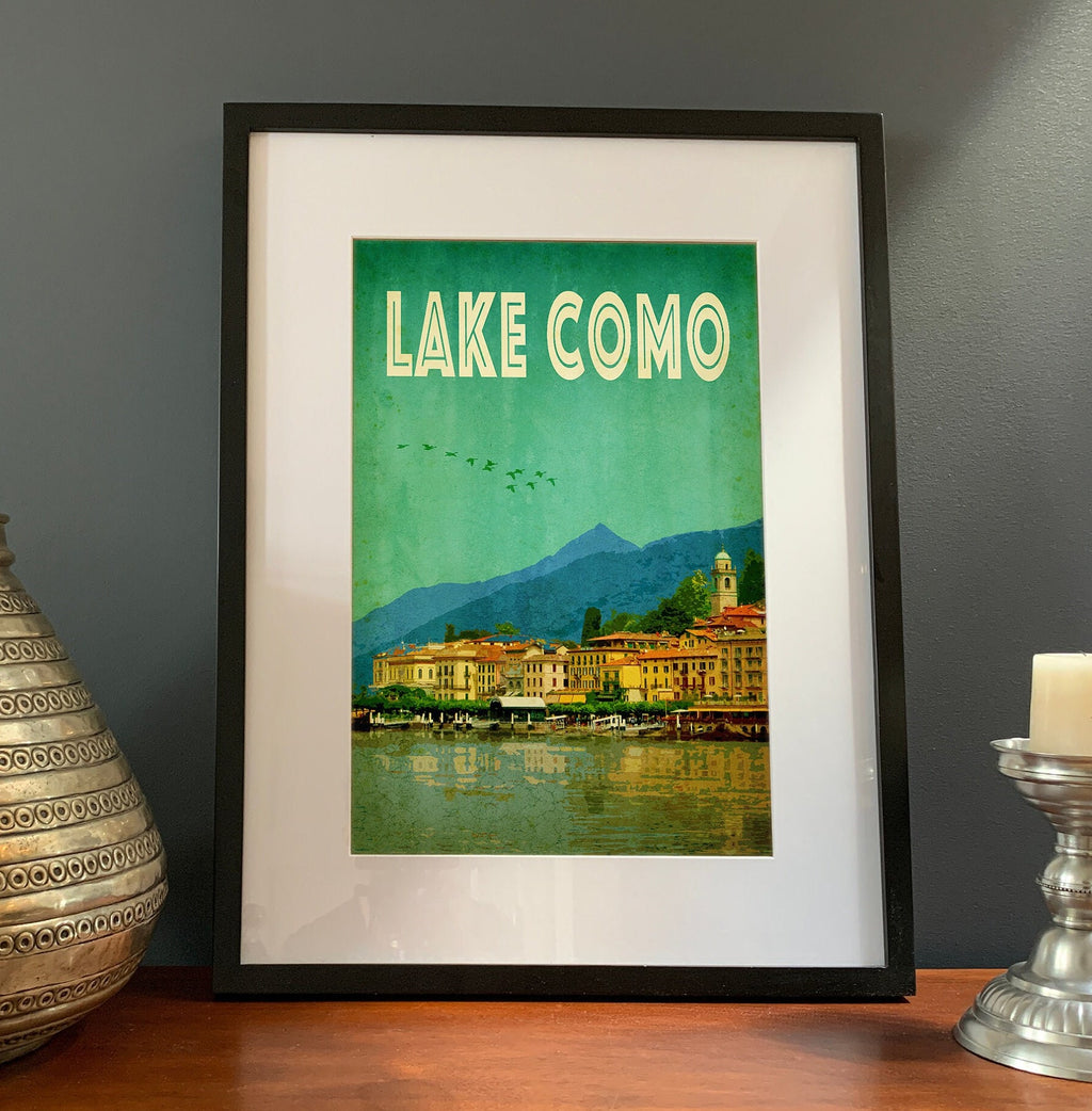 Lake Como Art Print: Vintage Italy Travel Poster