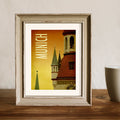Munich Vintage Travel Poster: Minimalist Art Print