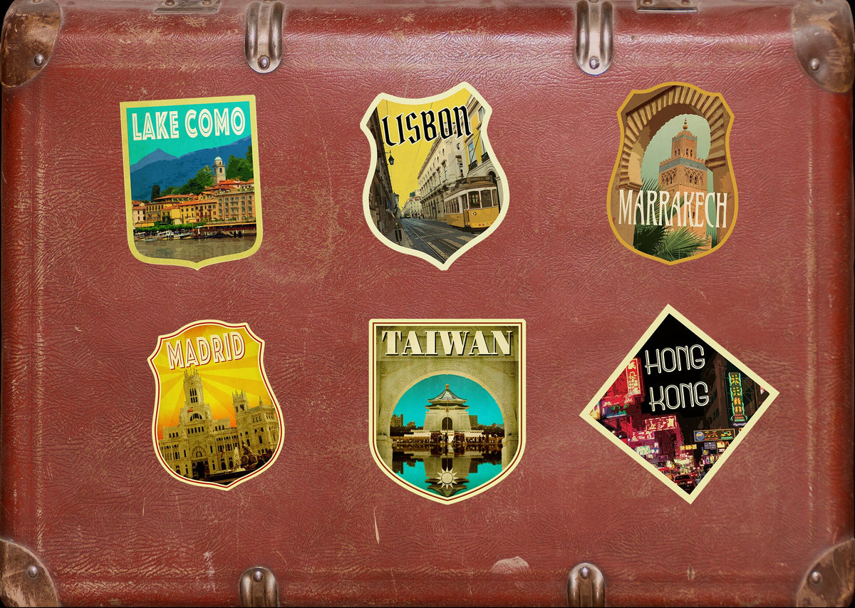 Taiwan travel sticker, vintage style decal for suitcase, luggage, laptop or water bottle