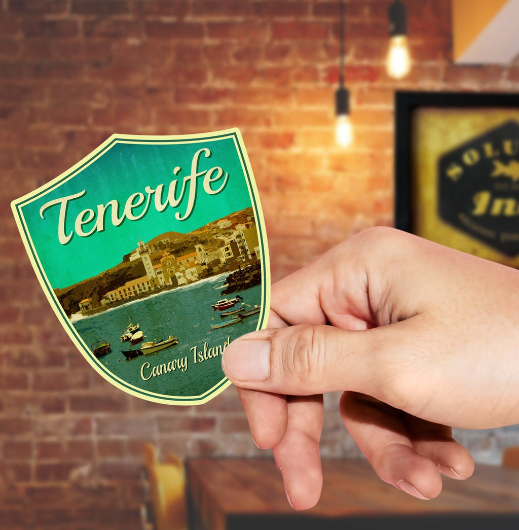 Tenerife Canary Islands Sticker: Vintage Travel Decal