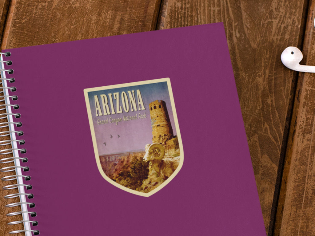 Grand Canyon Sticker: Arizona Vintage Travel Decal