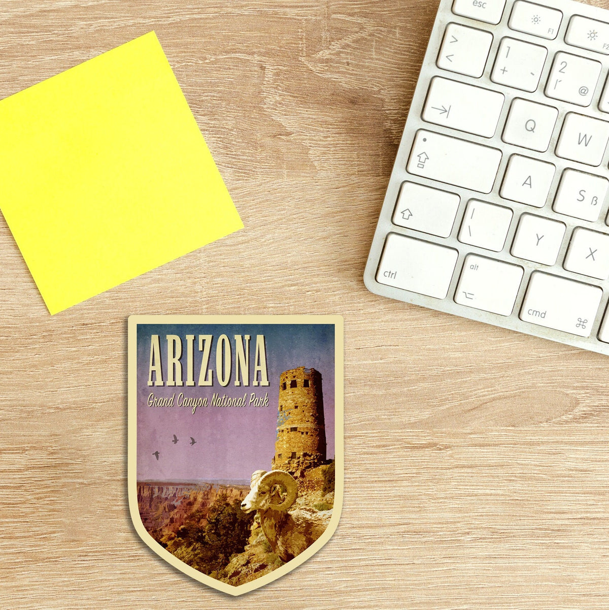 Grand Canyon Sticker: Arizona Vintage Travel Decal