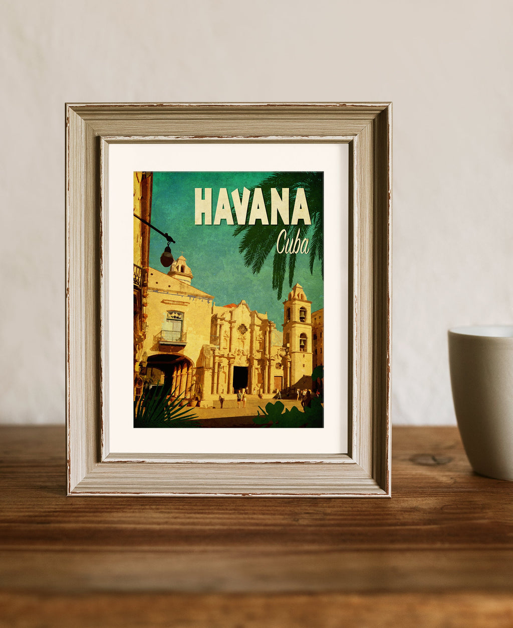 Havana Cuba Art Print: Vintage Travel Poster, Catedral de San Cristobal