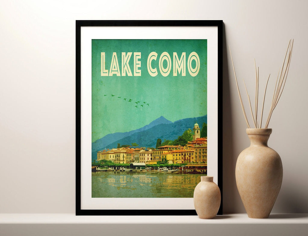 Lake Como Art Print: Vintage Italy Travel Poster