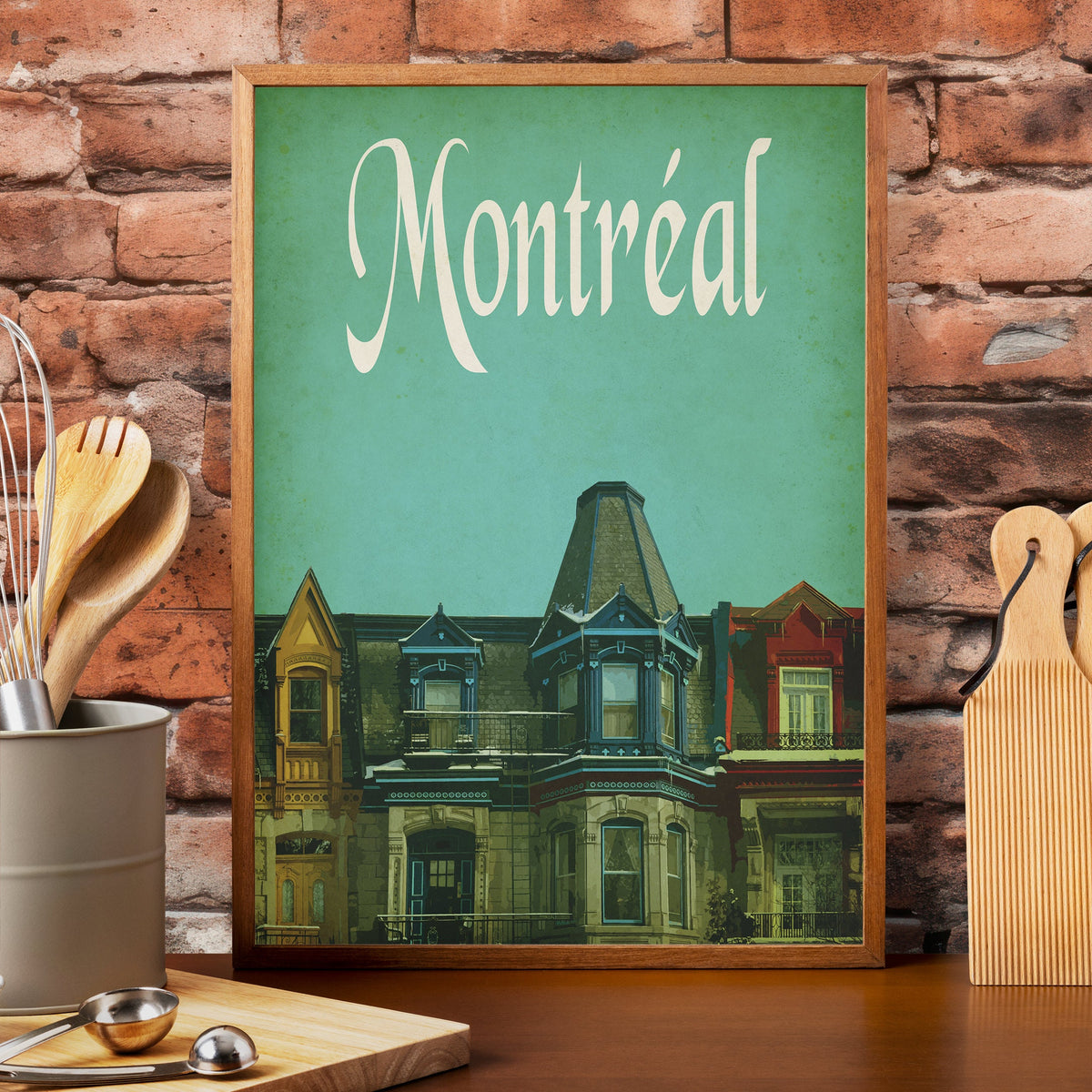 Montreal Art Print: Vintage Travel Poster, Minimalist Home Decor