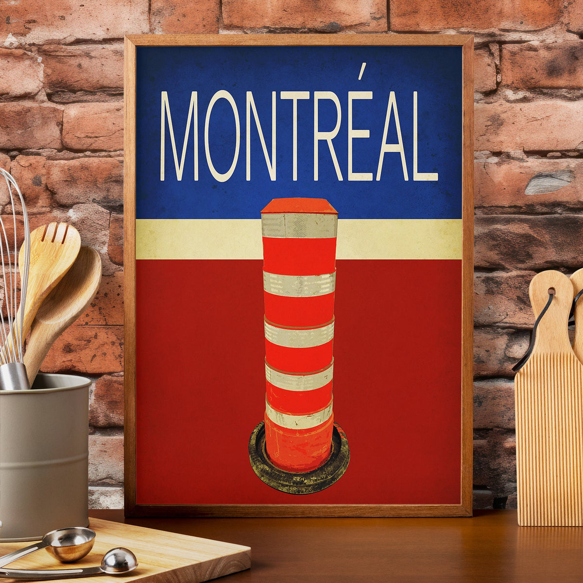 Montreal Vintage Travel Poster: Minimalist Home Decor Art Print