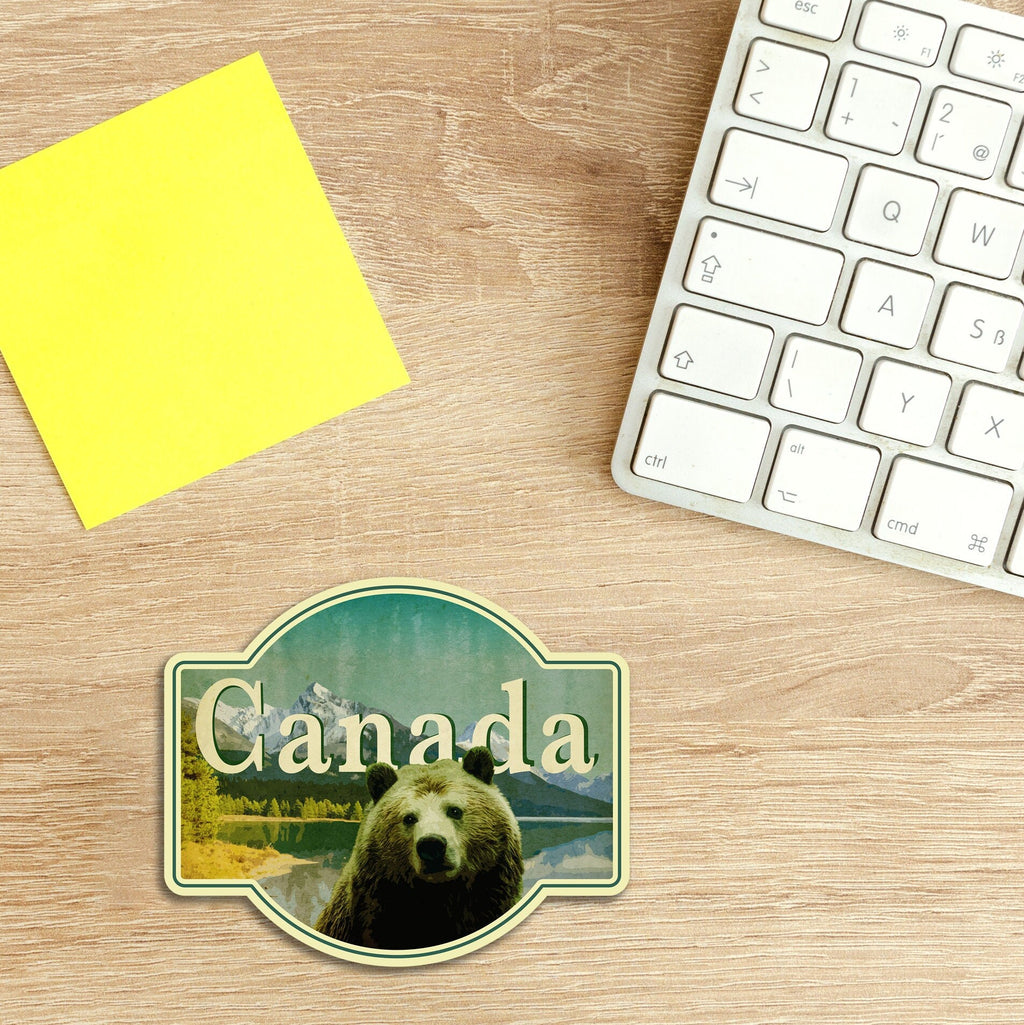 Canada travel sticker, vintage style decal for suitcase, luggage, laptop or water bottle