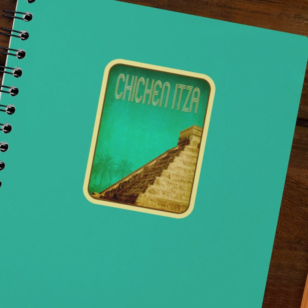 Chichen Itza Yucatan Sticker: Vintage Travel Decal
